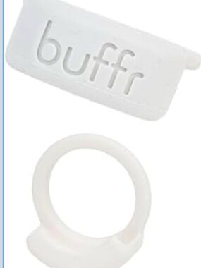 Buffr White Silicone Wearable Ring for Electronics - size 7